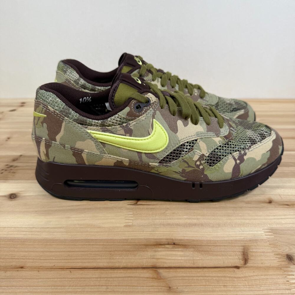 Nike Air Max 1 '86 OG shoes Camo Earth Light Lemon Twist FN8358-200 Mens 10.5